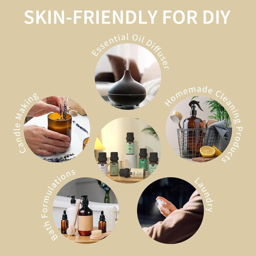 Essential Oils Set Top 6 Aromatherapy-Essential Oils for Diffuser for Home,Air F - Picture 5 of 6